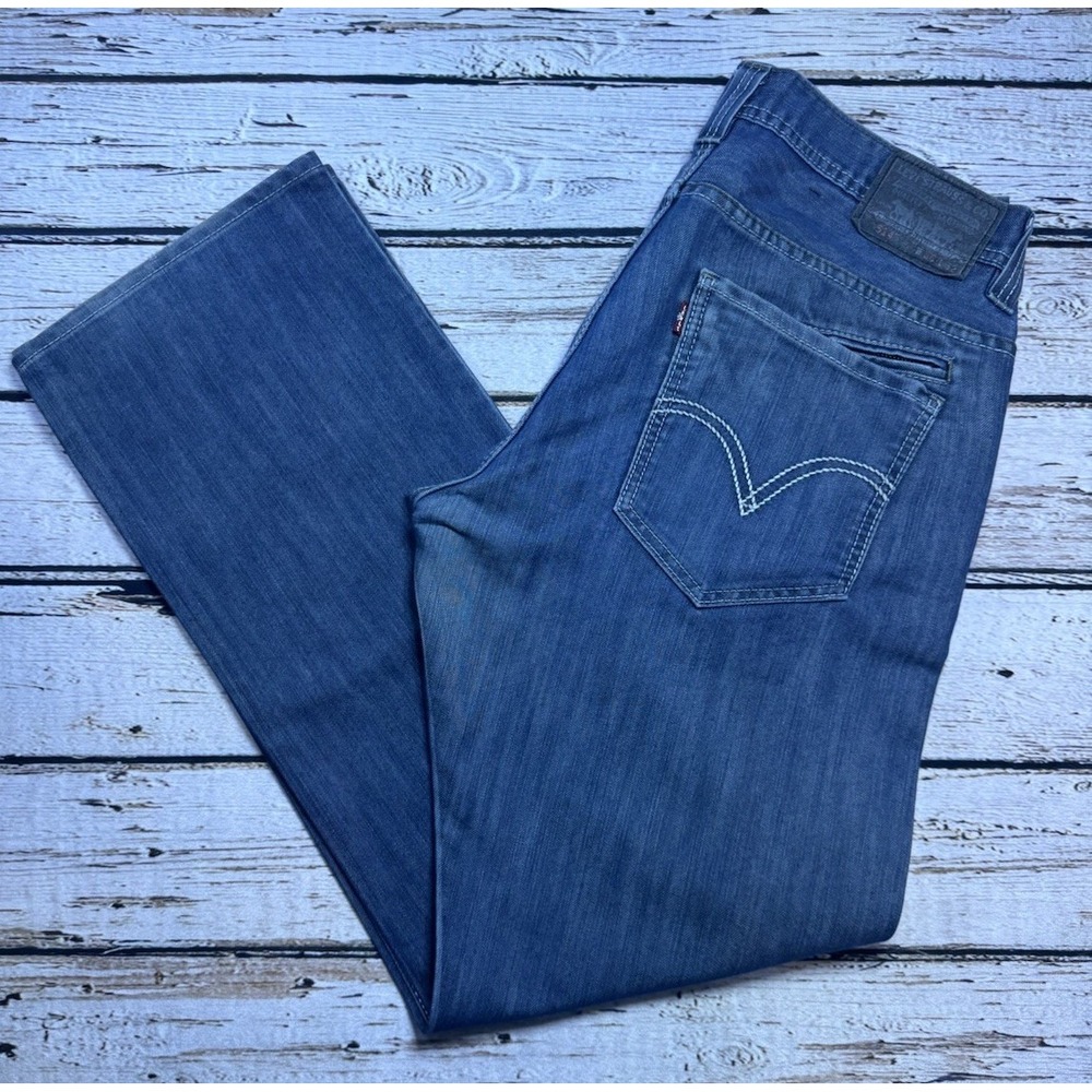 Levis 514 Jeans Mens 36x32 Blue Slim Straight Denim Regular Fit Classic